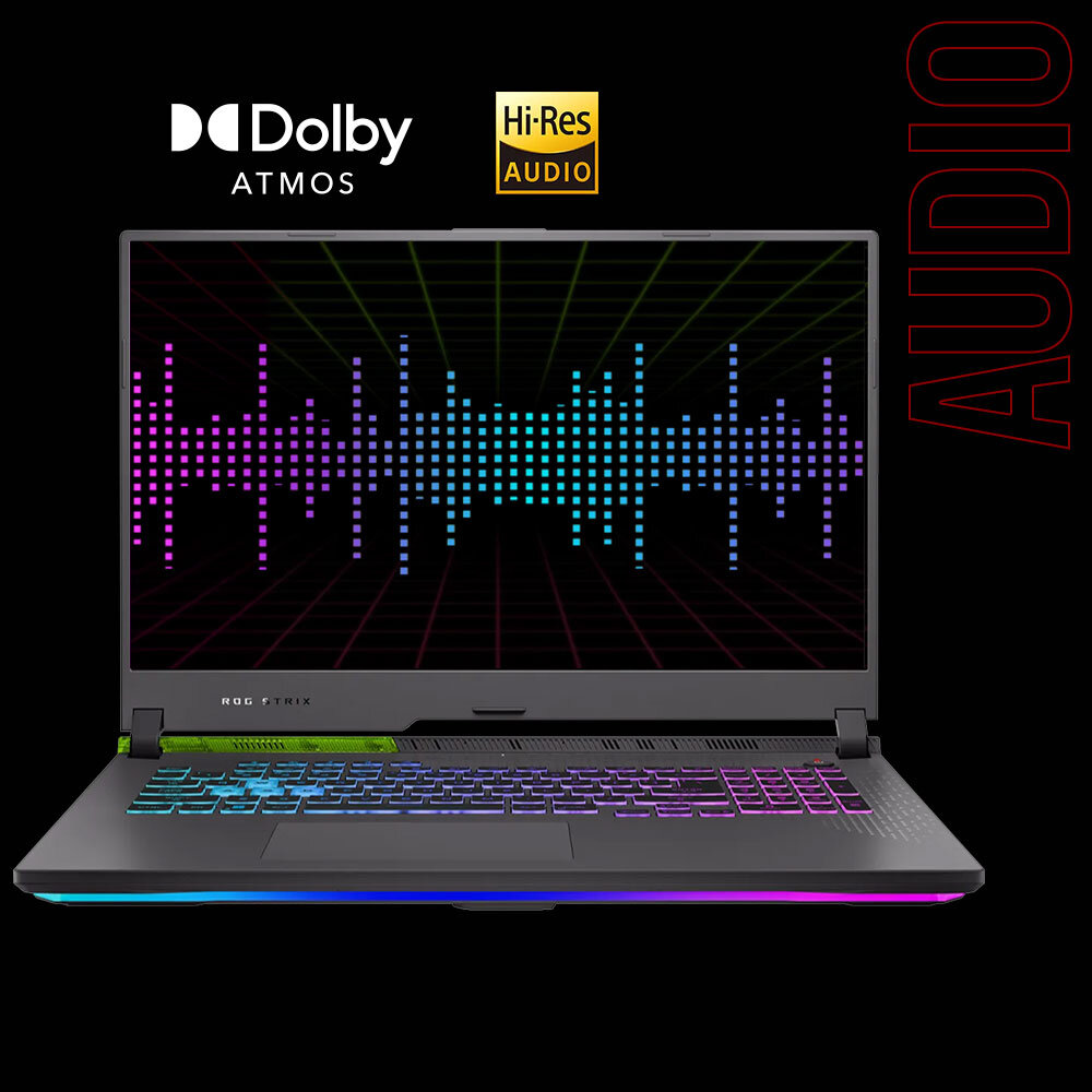 Laptop ASUS ROG Strix G17 G713R - czysty dźwięk