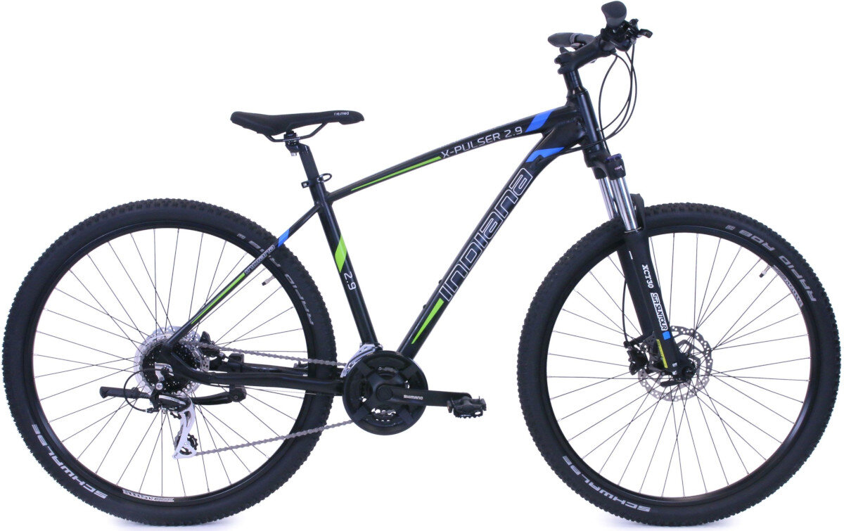 Rower górski MTB INDIANA X-Pulser 2.9 M19 29 cali męski Czarno-czerwony wyglad front bok