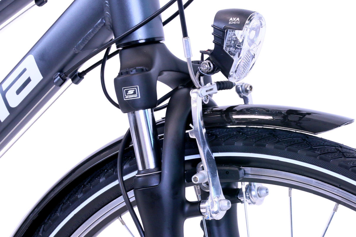 Rower trekkingowy INDIANA X-Road 3.0 D17 28 cali damski Grafitowo-rozowy