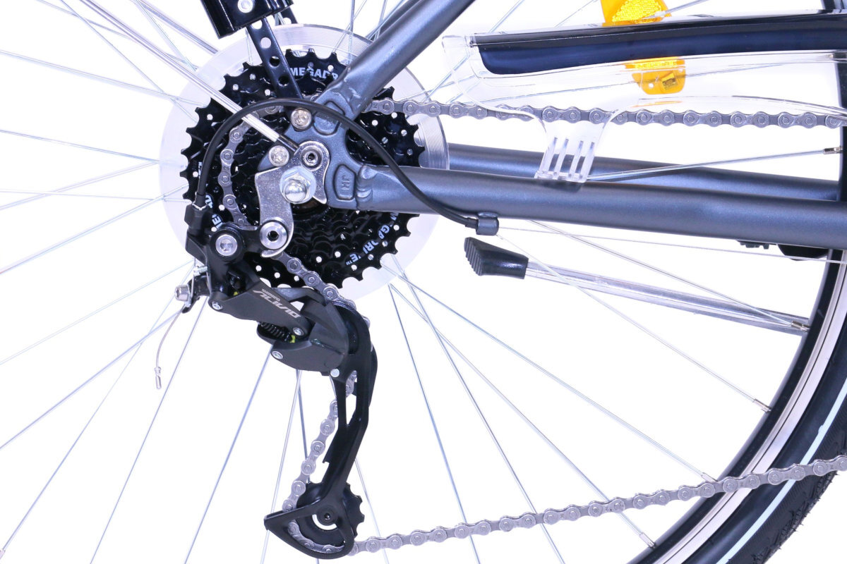 Rower trekkingowy INDIANA X-Road 3.0 D17 28 cali damski Grafitowo-rozowy