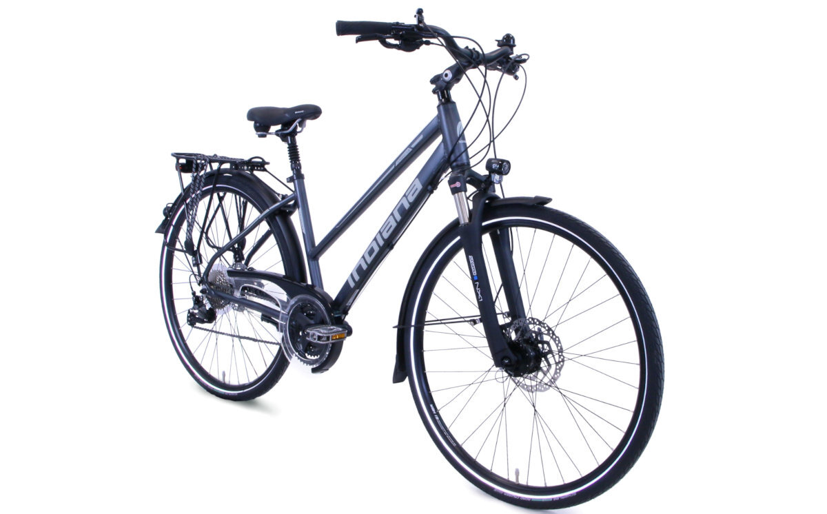 Rower trekkingowy INDIANA X-Road 5.0 D17 28 cali damski Grafitowy wyglad