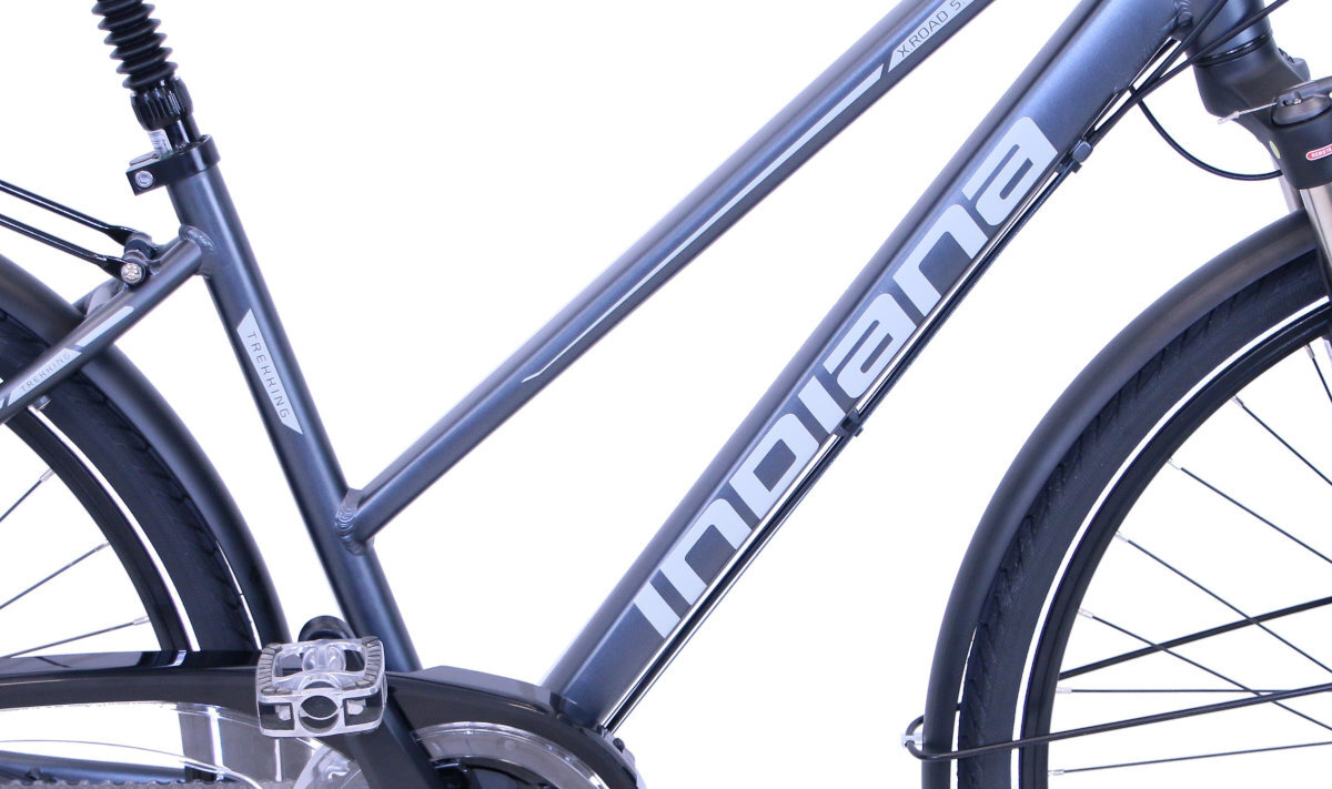 Rower trekkingowy INDIANA X-Road 5.0 D17 28 cali damski Grafitowy rama
