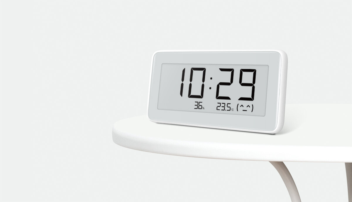 XIAOMI LYWSDO2MMC pomiary temperatury i wilgotności ±0,1°C i ±1% RH analiza mikroklimatu urządzeń grzewczych, klimatyzacyjnych czy nawilżaczy Wbudowany ekran LCD