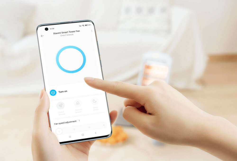 Wentylator XIAOMI Smart Tower Fan latwe sterowanie zdalne i glosowe aplikacja Mi Home