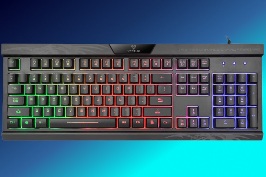 Klawiatura VERTUX Amber wytzymała garcz gaming reakcja klawisze przełączniki wygoda