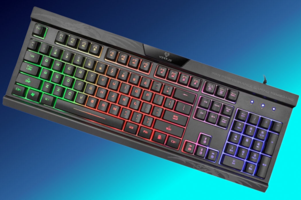 Klawiatura VERTUX Amber wytzymała garcz gaming reakcja klawisze przełączniki wygoda