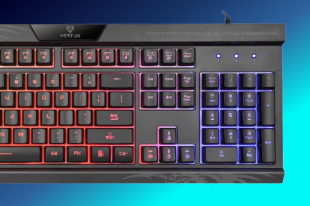 Klawiatura VERTUX Amber wytzymała garcz gaming reakcja klawisze przełączniki wygoda