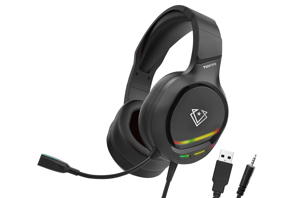 Słuchawki VERTUX Tokyo izolacja akustyczna miękkie nauszniki regulacja