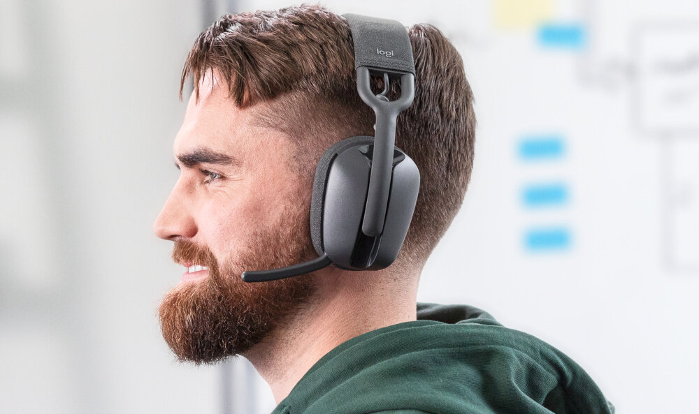 Słuchawki LOGITECH Zone Vibe 125 Graphite plan głos technologia wiązka przetwarzanie sygnału