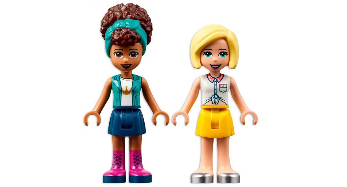 LEGO Friends Furgonetka z lodami 41715 dla chłopców i dziewczynek minilaleczki Andreę i Roxy z LEGO Friends oraz uroczą figurka psa Od lat dla Was