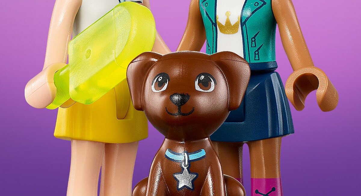 LEGO Friends Furgonetka z lodami 41715 dla chłopców i dziewczynek minilaleczki Andreę i Roxy z LEGO Friends oraz uroczą figurka psa Kreatywny prezent pełen elementów 