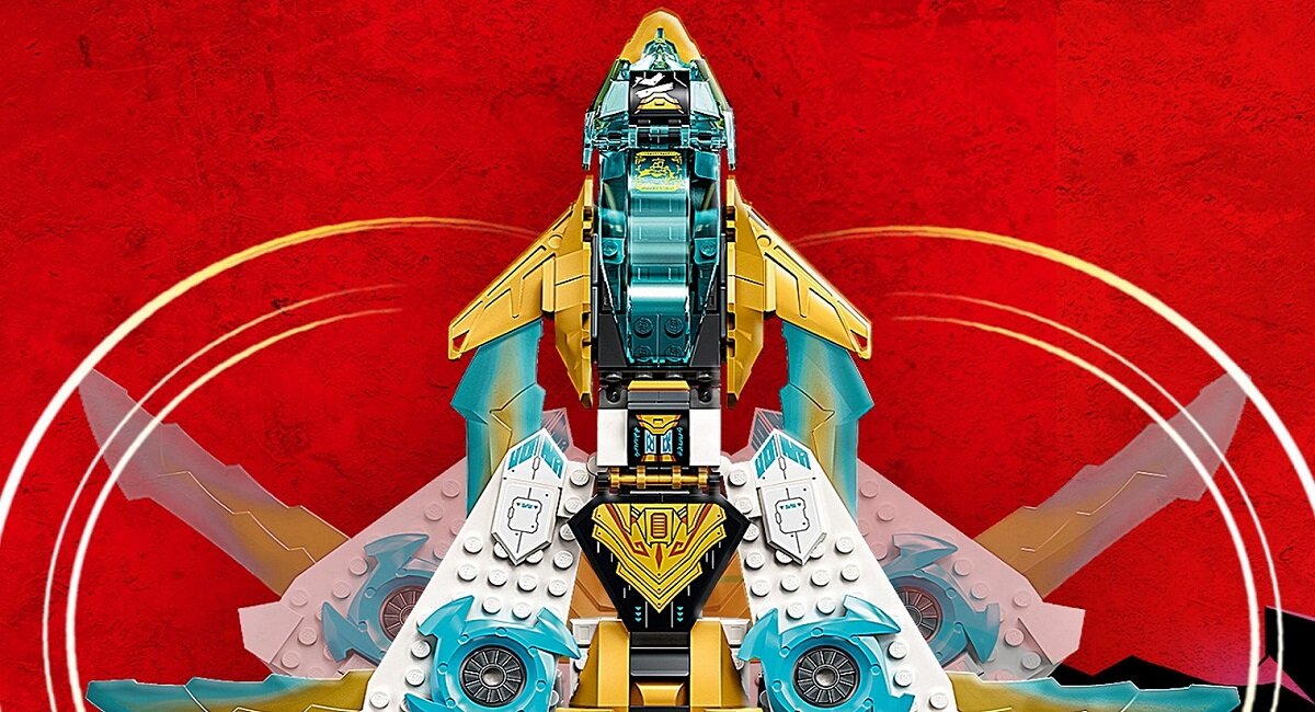 LEGO Ninjago Złoty smoczy odrzutowiec Zane’a 71770 Zabawa napędzana wyobraźnią