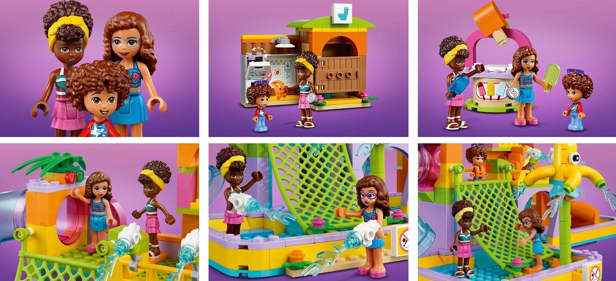LEGO Friends Park wodny 41720 Mnóstwo realistycznych detali