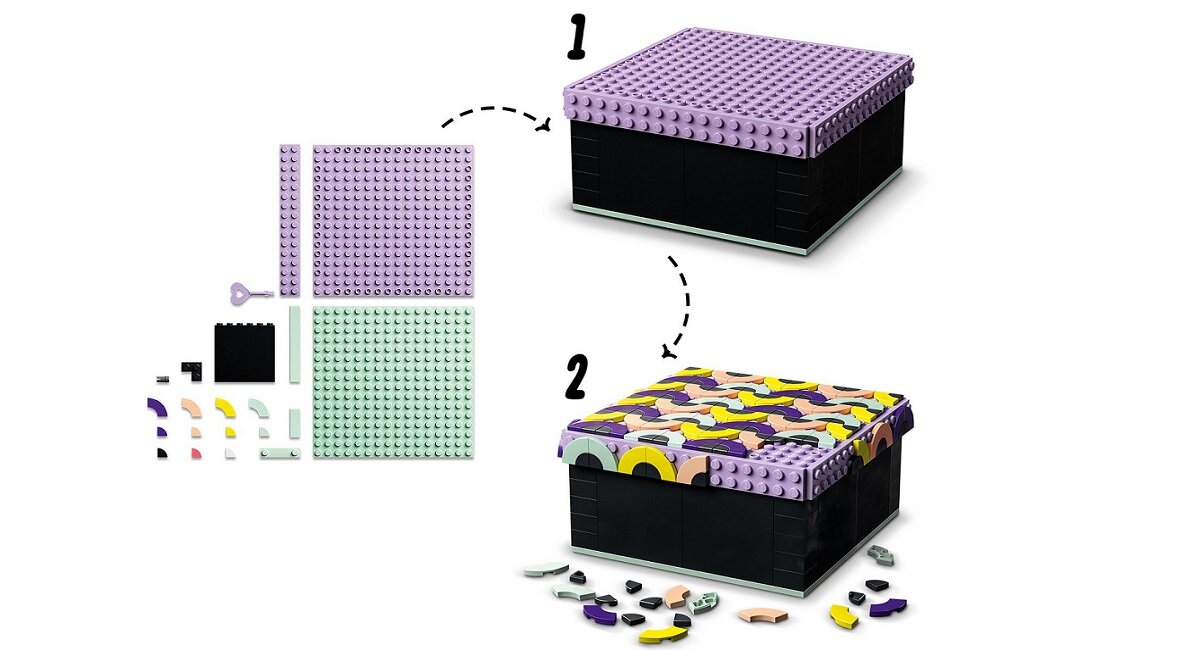 LEGO Dots Duże pudełko 41960 
Zdejmowana pokrywka
