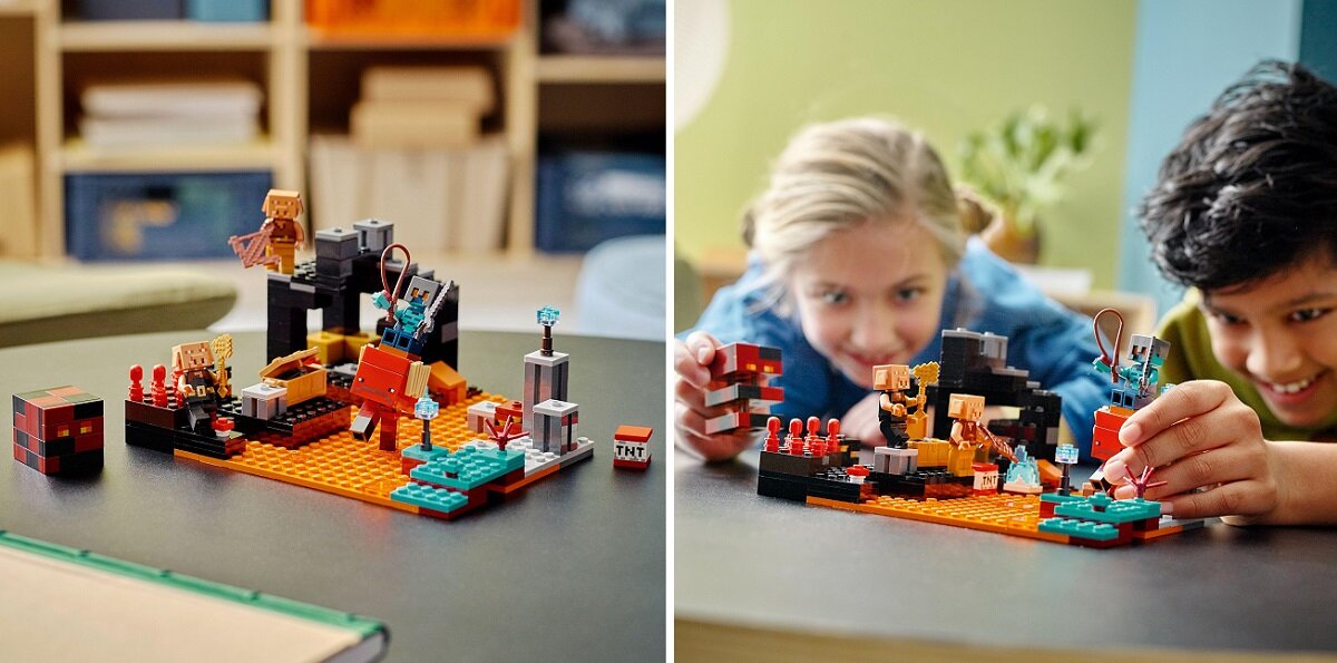 LEGO Minecraft Bastion w Netherze 21185 Pomoc w rozwoju życiowych umiejętności