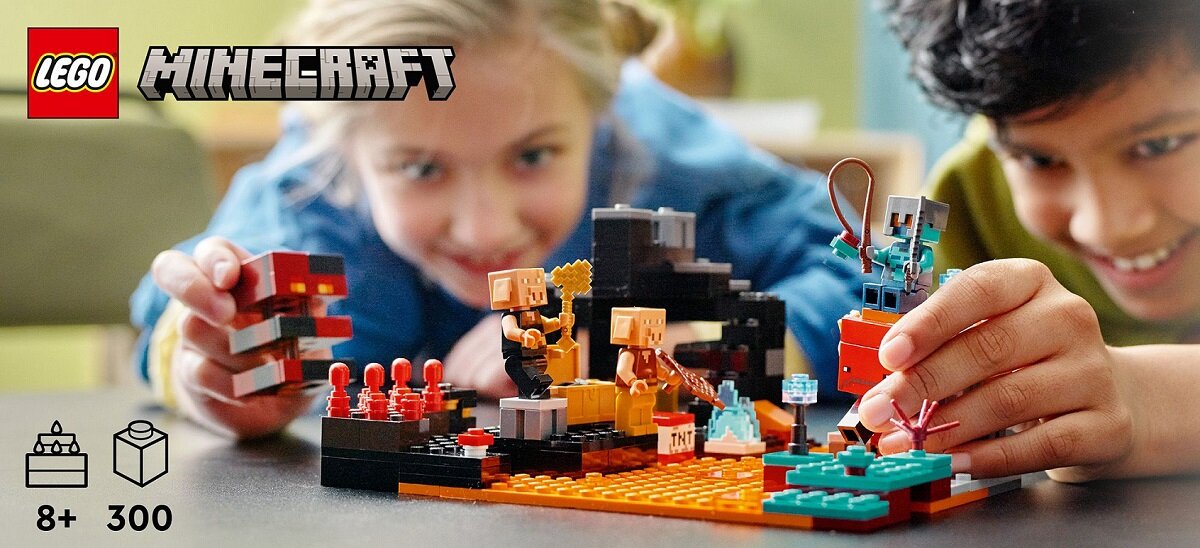 LEGO Minecraft Bastion w Netherze 21185 Praktyczny prezent dla fanów Minecrafta Misja w świecie Minecrafta