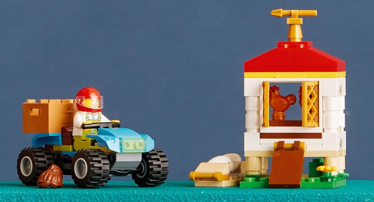 LEGO City Kurnik z kurczakami 60344 kreatywna zabawa prawidłowy rozwój merytoryczny dziecka klocki figurki minifigurki bez zasilania klasyczna zabawa wysoka jakość lego wielogodzinna zabawa Zabawa w budowanie dla chłopców i dziewczynek od 5 lat