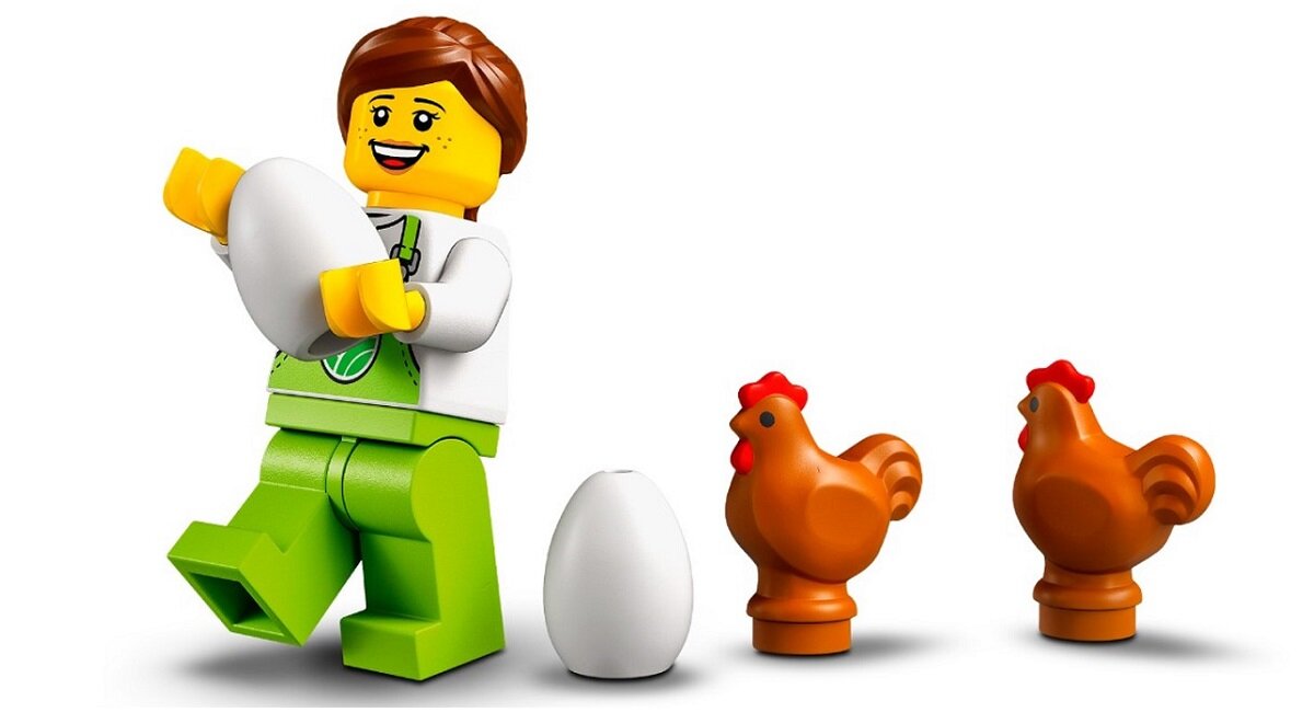 LEGO City Kurnik z kurczakami 60344 kreatywna zabawa prawidłowy rozwój merytoryczny dziecka klocki figurki minifigurki bez zasilania klasyczna zabawa wysoka jakość lego wielogodzinna zabawa Zabawka z farmą dla dzieci