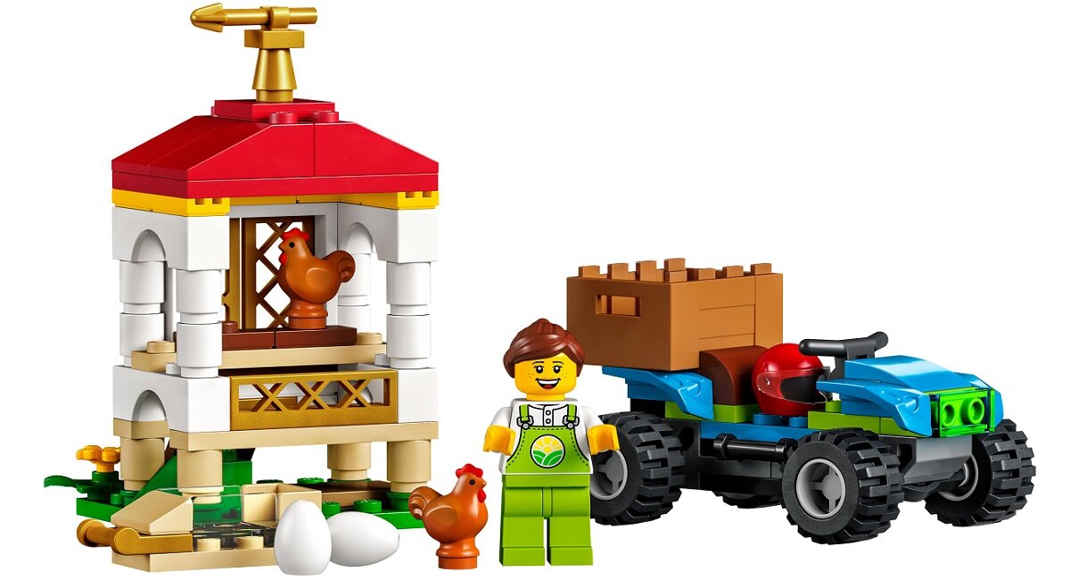 LEGO City Kurnik z kurczakami 60344 kreatywna zabawa prawidłowy rozwój merytoryczny dziecka klocki figurki minifigurki bez zasilania klasyczna zabawa wysoka jakość lego wielogodzinna zabawa Frajda w każdym miejscu