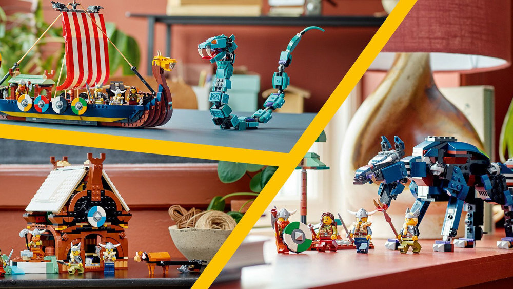 LEGO Creator Statek wikingów i wąż z Midgardu - zabawa