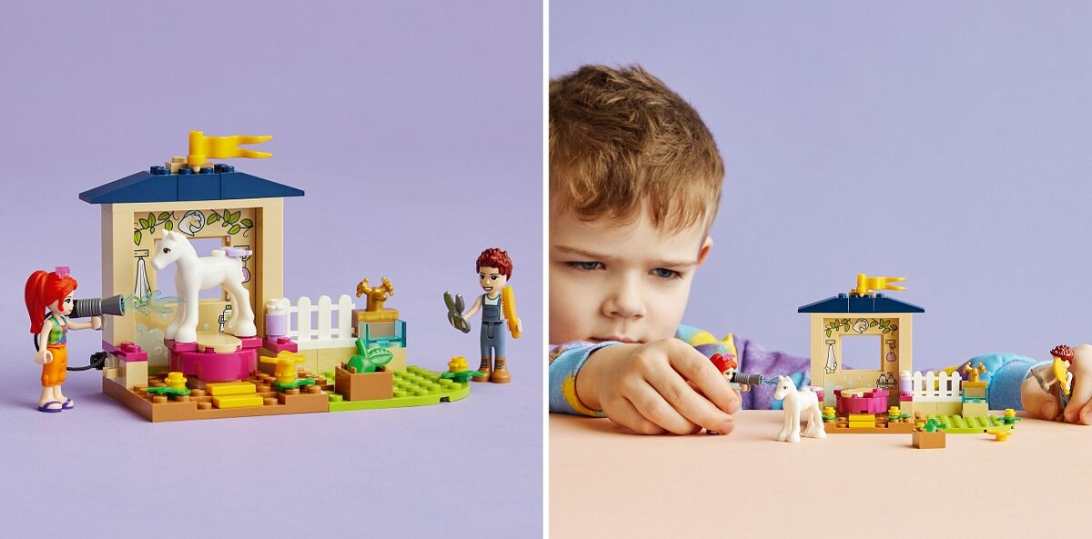 LEGO Friends Kąpiel dla kucyków w stajni 41696 Pomoc w rozwoju życiowych umiejętności