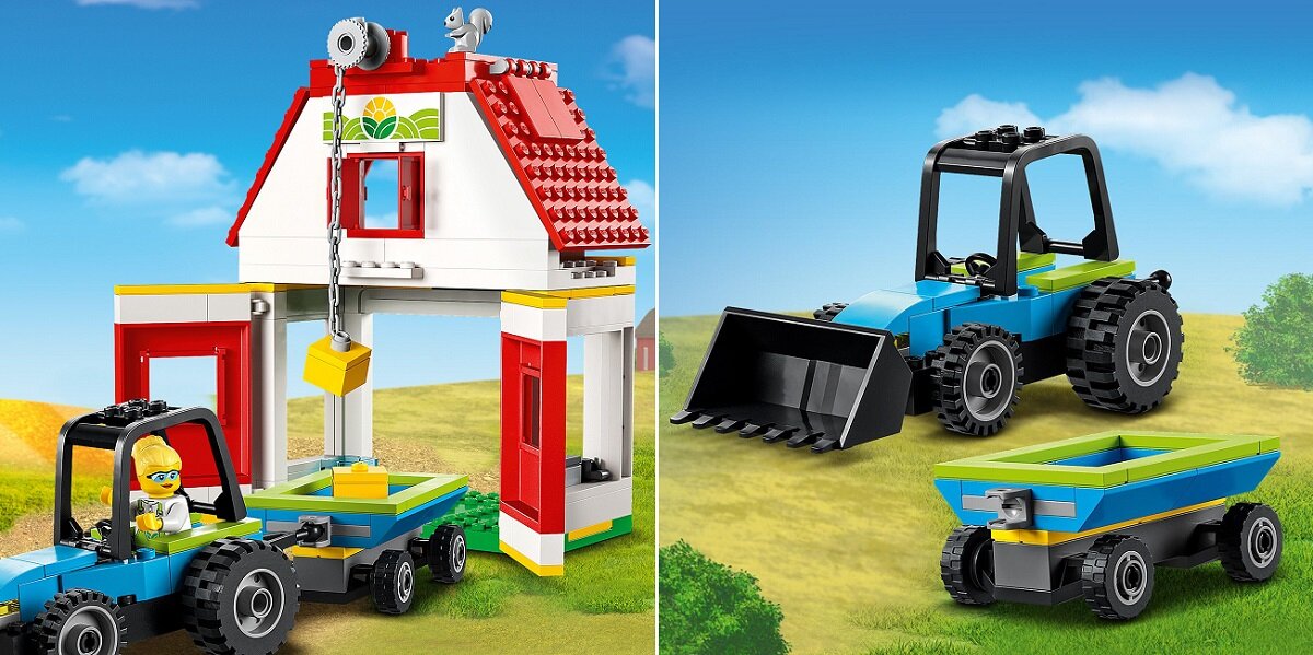 LEGO City Stodoła i zwierzęta gospodarskie 60346 kreatywna zabawa prawidłowy rozwój merytoryczny dziecka klocki figurki minifigurki bez zasilania klasyczna zabawa wysoka jakość lego wielogodzinna zabawa Ciekawe funkcje i detale