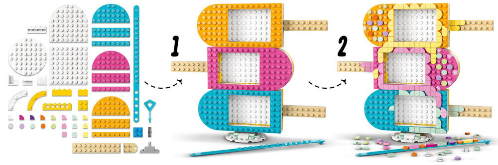 LEGO DOTS Ramki na zdjęcia w kształcie lodów i bransoletka - zadania