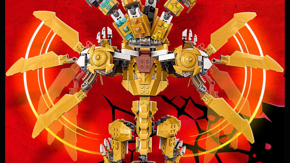 LEGO Ninjago Złoty Ultra Smok Lloyda  - smok
