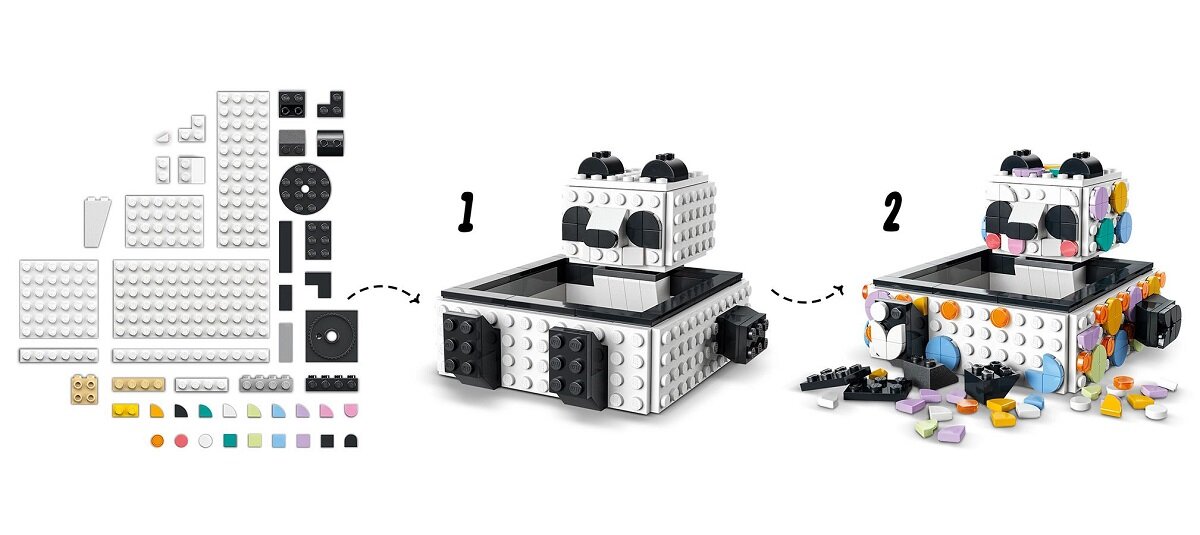 LEGO DOTS Pojemnik z uroczą pandą 41959 Twórz i dekoruj