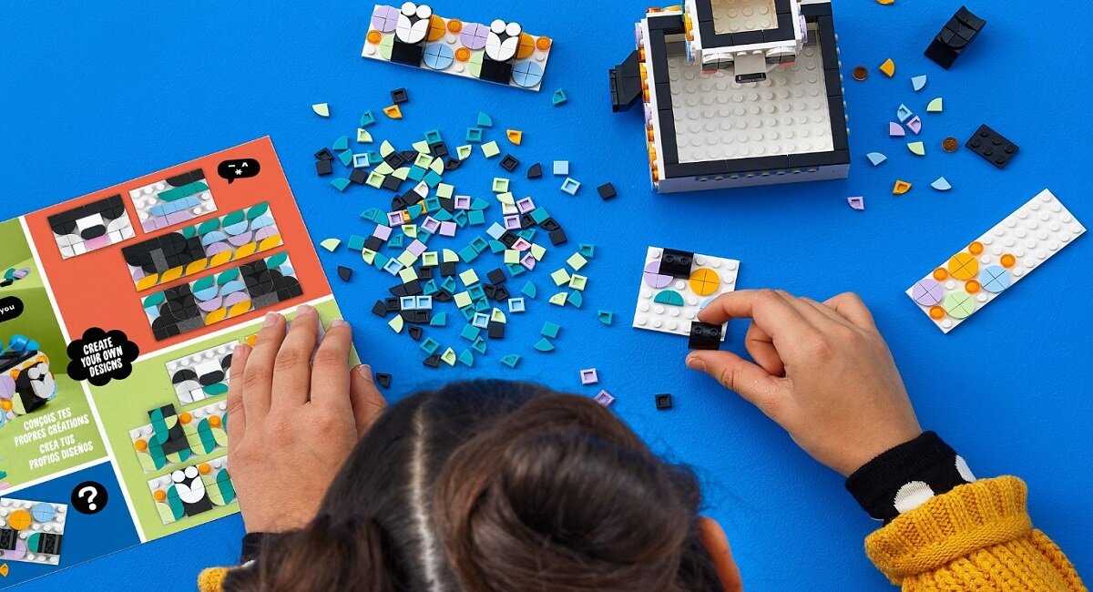 LEGO DOTS Pojemnik z uroczą pandą 41959 Stwórz, zaprojektuj i użyj