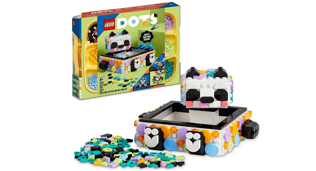 LEGO DOTS Pojemnik z uroczą pandą 41959 Zabawa w dekorowanie zaczyna się od razu