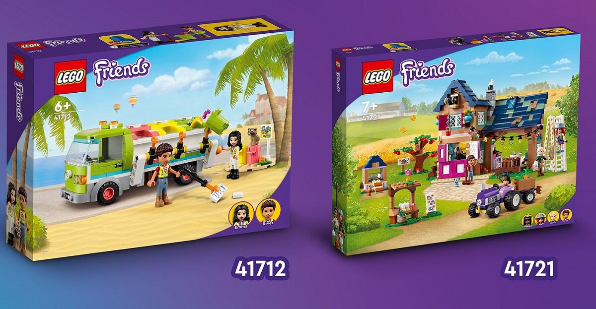 LEGO Friends Ciężarówka recyklingowa 41712 troska o środowisko segregowanie śmieci Rozbuduj swój zestaw