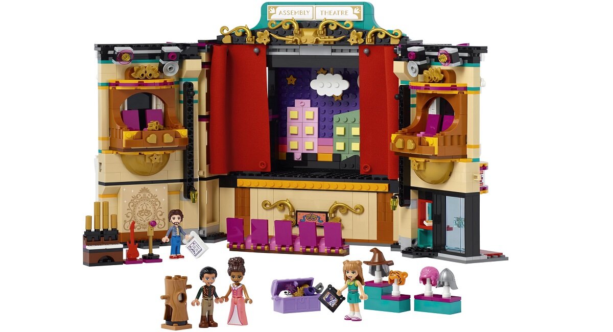 LEGO Friends Szkoła aktorska Andrei 41714 dla miłośników teatru Wiele akcesoriów gwarantujących świetną zabawę 