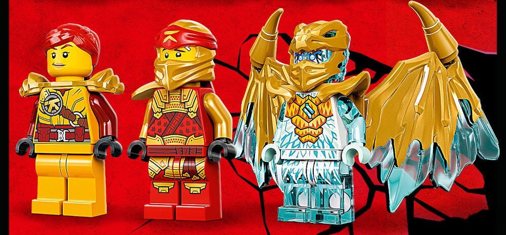 LEGO Ninjago Złoty smoczy ścigacz Kaia - figurki