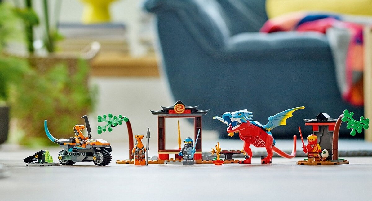 LEGO Ninjago Świątynia ze smokiem ninja 71759 Dzięki prostym, szczegółowym instrukcjom z obrazkami dzieci samodzielnie zbudują cały zestaw Wprowadzenie do świata budowania z klocków LEGO