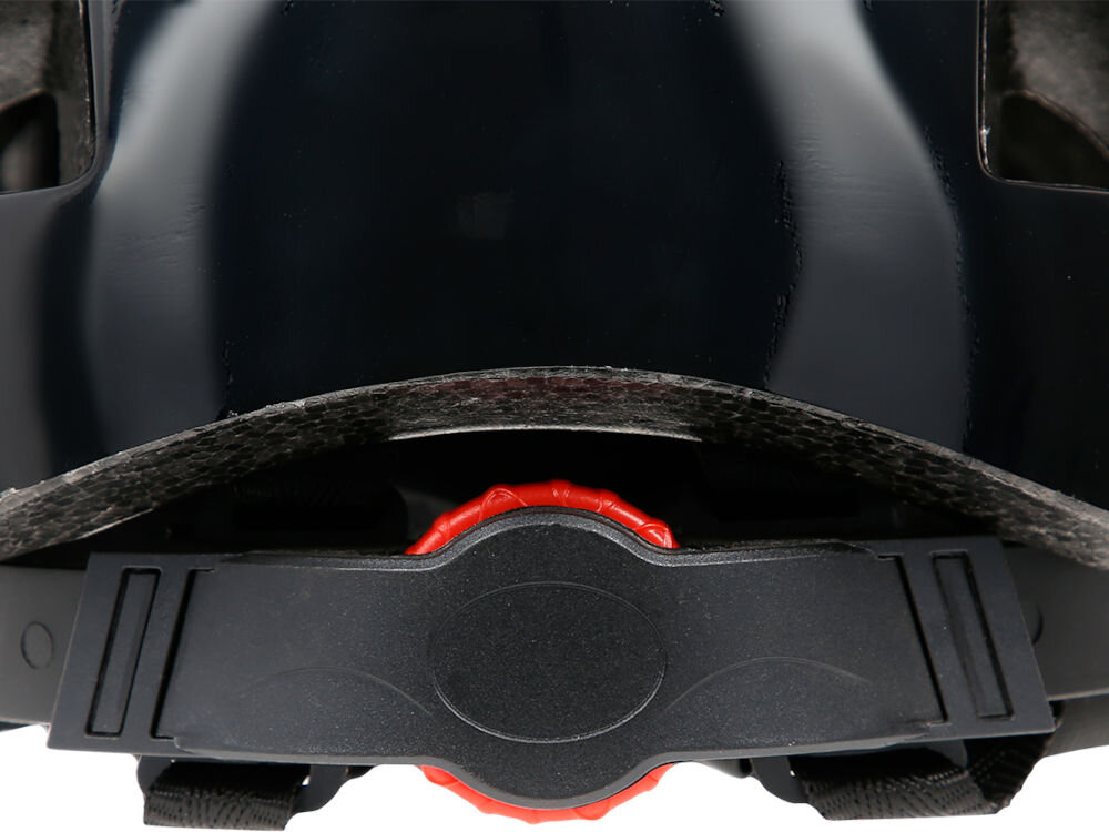Kask rowerowy NILS EXTREME MTW08 Biało-czerwony (rozmiar S) regulacja pokrętło pasek