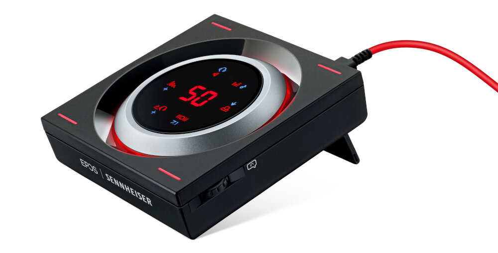 Wzmacniacz słuchawkowy SENNHEISER GSX 1200 Pro dźwięk komunikacja wzmacniacze jakość kontrola panel dotykowy głośność zmiany starcie gamingowe