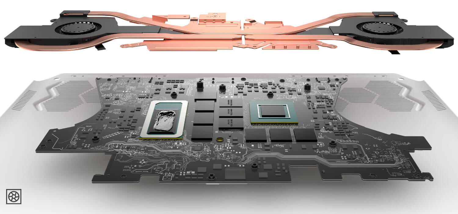 Laptop DELL Alienware X14 14R1 - chłodzenie 