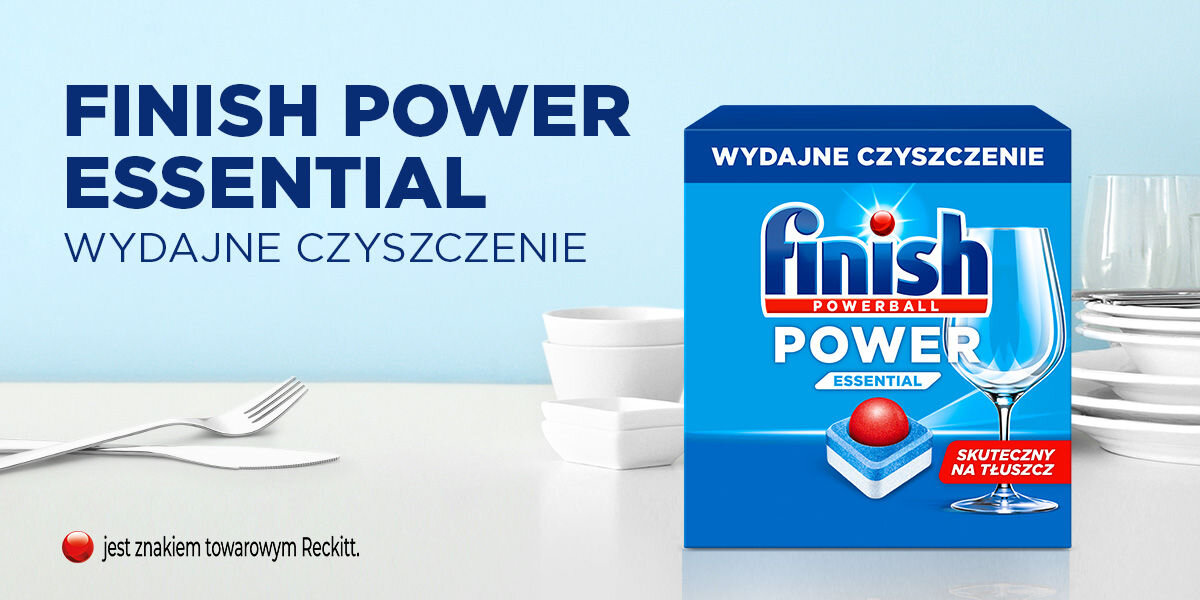 Tabletki do zmywarek FINISH Powerball Power Essential Fresh - 80 szt. wygląd opakowanie