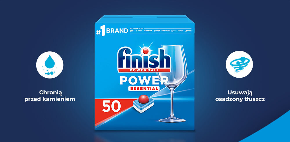 Tabletki do zmywarek FINISH Power Essential sól nabłyszczacz