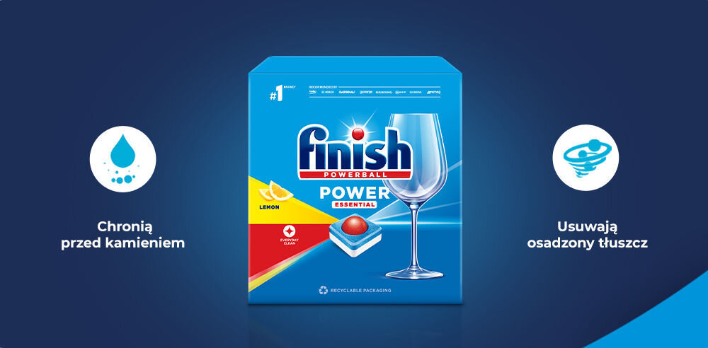 Tabletki do zmywarek FINISH Power Essential sól nabłyszczacz
