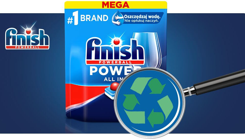 Tabletki do  zmywarek FINISH Powerball Power All in 1 Fresh - 20 szt. recykling