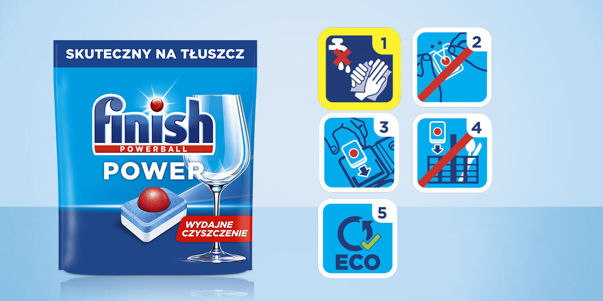 Tabletki do zmywarek FINISH Powerball Power All in 1 - 53 szt.