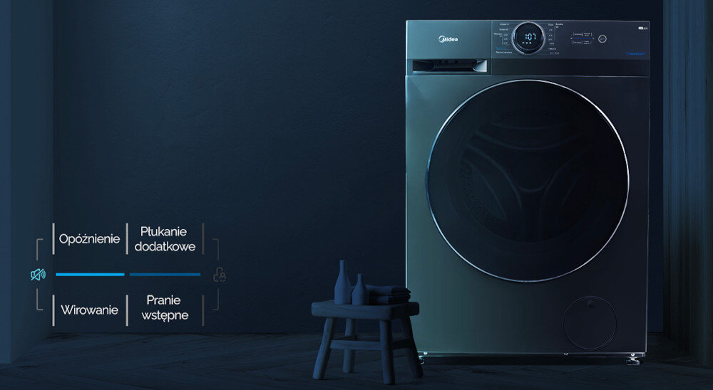 Pralka MIDEA MF100W60T-PL cicha praca wyciszenie