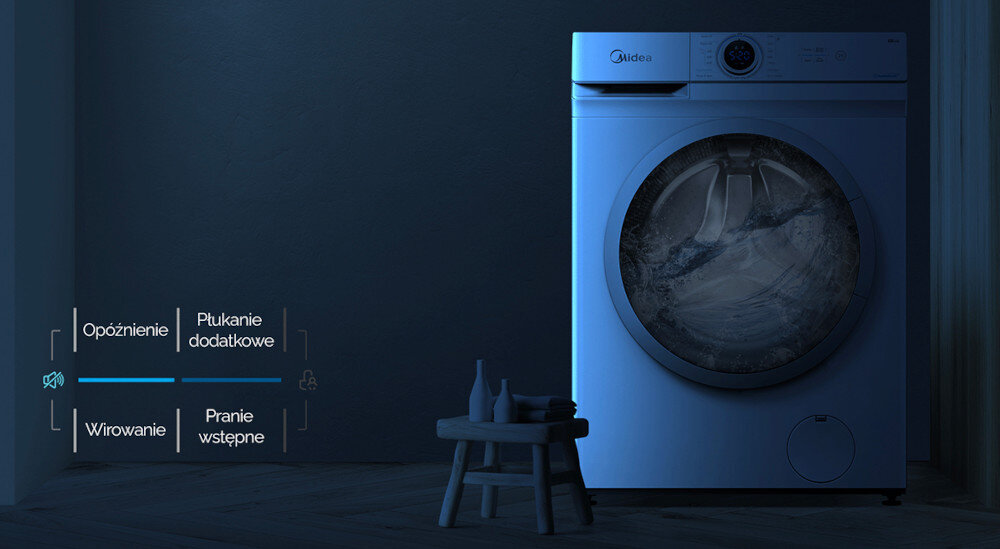 Pralka MIDEA MF100W60W-PL cicha praca wyciszenie