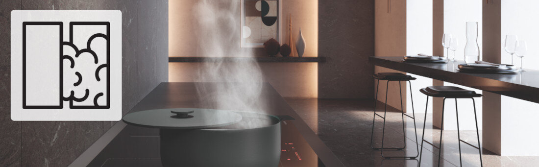 Okap FRANKE Evo FPJ 915 V BK A Czarny Oczyszczanie powietrza kasetowy filtr przeciwtłuszczowy ze stali szlachetnej filtr węglowy zapachy jakość