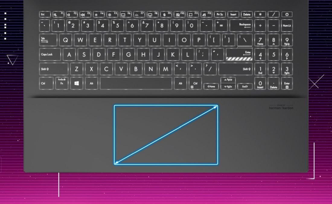 Laptop ASUS Vivobook Pro M3500 - Pełnowymiarowa klawiatura