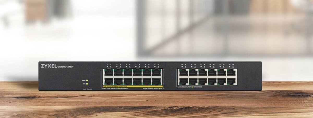 Switch ZYXEL GS1900-10HP-EU0102F Smart Qos wymiary komfort użytkowanie zasilanie sieciowe Gigabit Ethernet Store and forward