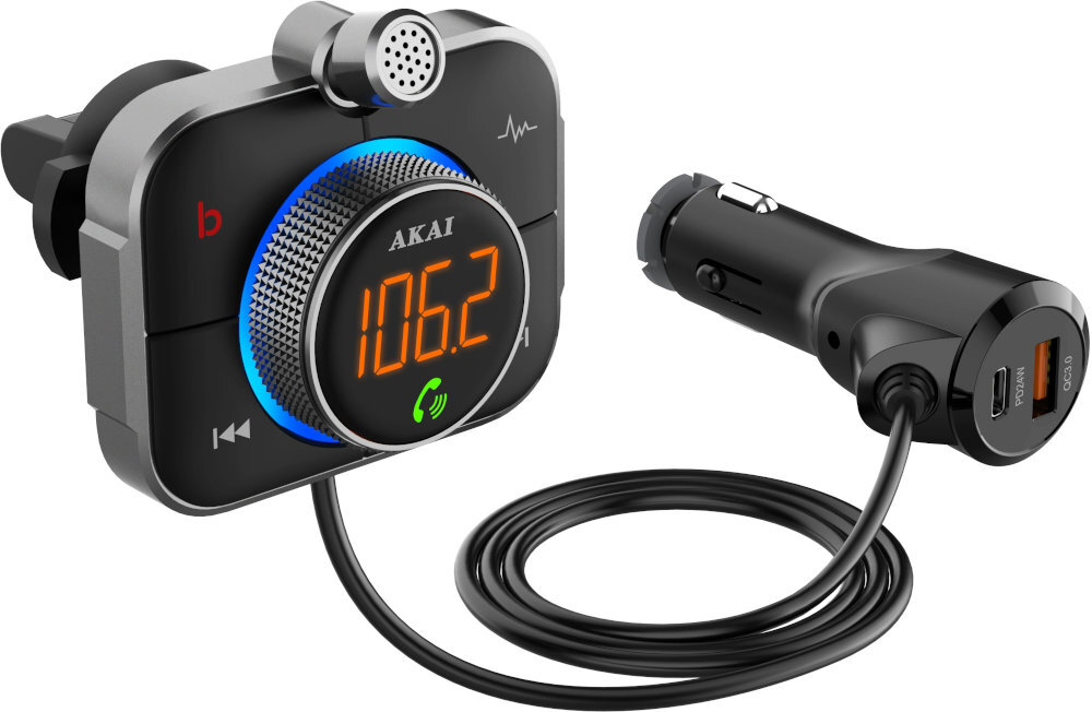 Transmiter FM AKAI FMT-95BT polaczenia muzyka