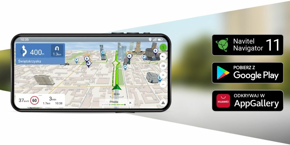 Wideorejestrator NAVITEL RC3 Pro mapa trasa przejazd prędkość aktualizacja zasilanie ekran przekątna montaż uchwyt łączność samochód